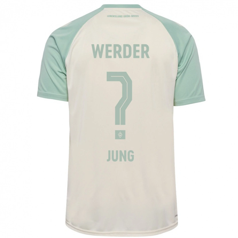 Danxen Kvinder Hugo Jung #0 Råhvid Lysegrøn Udebane Spillertrøjer 2024/25 Trøje T-Shirt