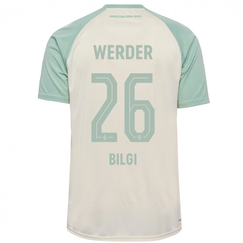 Danxen Kvinder Süleyman Bilgi #26 Råhvid Lysegrøn Udebane Spillertrøjer 2024/25 Trøje T-Shirt