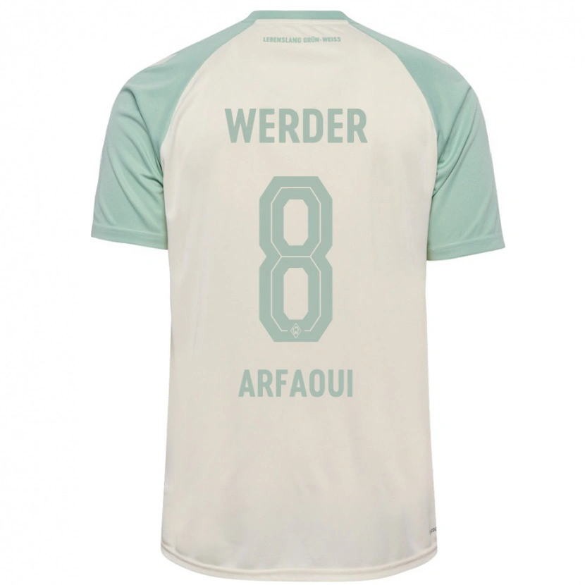 Danxen Kvinder Amira Arfaoui #8 Råhvid Lysegrøn Udebane Spillertrøjer 2024/25 Trøje T-Shirt