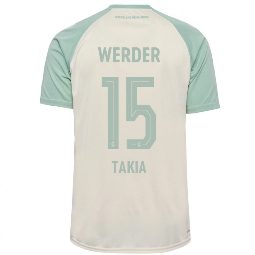 Danxen Kvinder Toirik Onlam Takia #15 Råhvid Lysegrøn Udebane Spillertrøjer 2024/25 Trøje T-Shirt