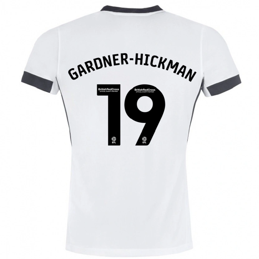 Danxen Kvinder Taylor Gardner-Hickman #19 Hvid Sort Udebane Spillertrøjer 2024/25 Trøje T-Shirt