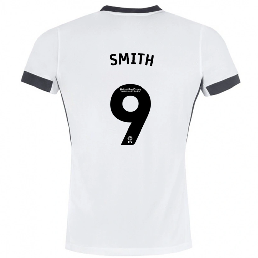 Danxen Kvinder Libby Smith #9 Hvid Sort Udebane Spillertrøjer 2024/25 Trøje T-Shirt