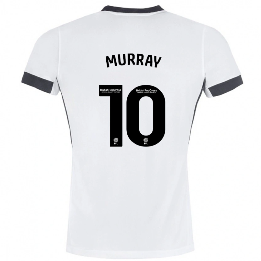 Danxen Kvinder Christie Harrison-Murray #10 Hvid Sort Udebane Spillertrøjer 2024/25 Trøje T-Shirt