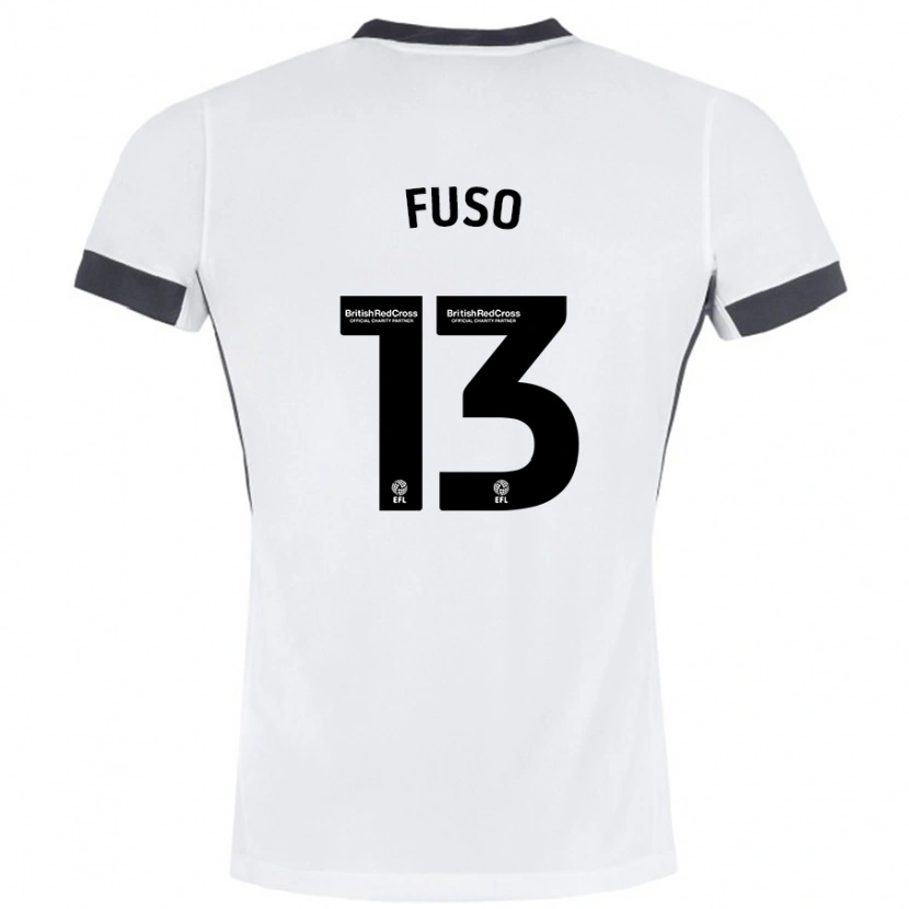 Danxen Kvinder Ivana Fuso #13 Hvid Sort Udebane Spillertrøjer 2024/25 Trøje T-Shirt
