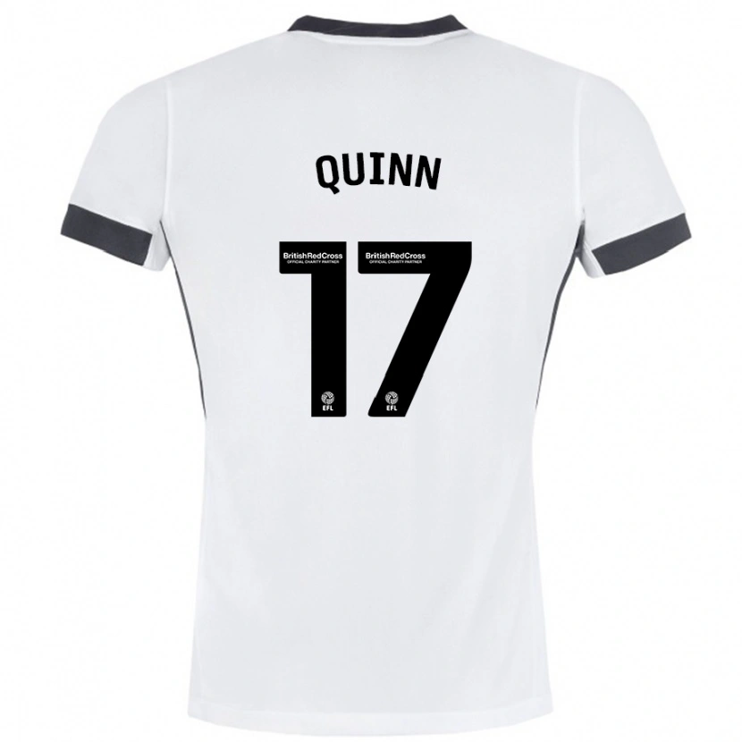 Danxen Kvinder Lucy Quinn #17 Hvid Sort Udebane Spillertrøjer 2024/25 Trøje T-Shirt