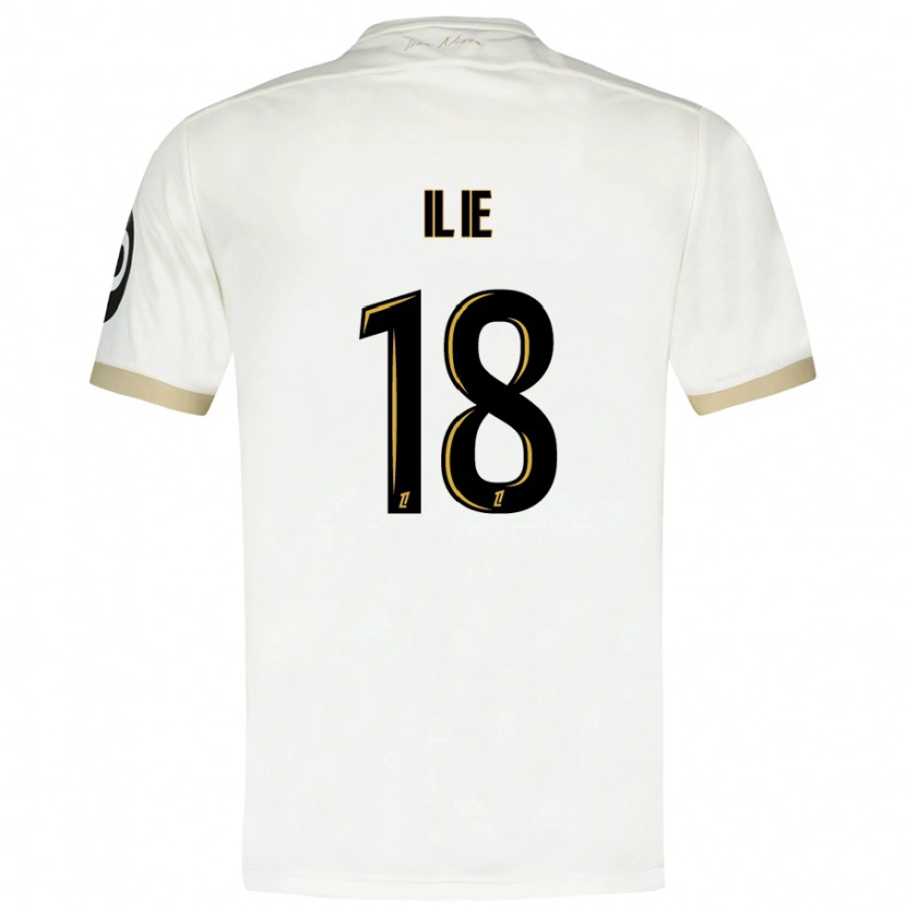 Danxen Kvinder Rareș Ilie #18 Hvidguld Udebane Spillertrøjer 2024/25 Trøje T-Shirt