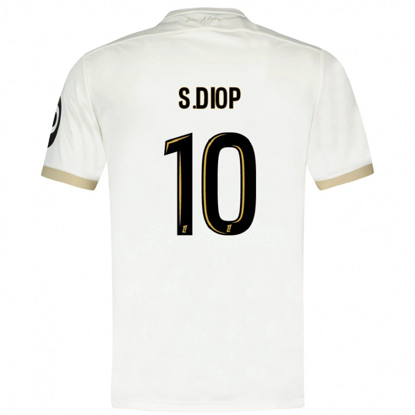 Danxen Kvinder Sofiane Diop #10 Hvidguld Udebane Spillertrøjer 2024/25 Trøje T-Shirt