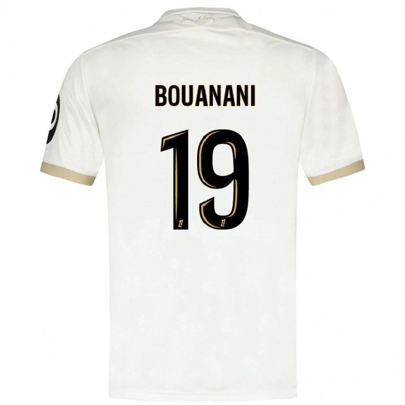 Danxen Kvinder Badredine Bouanani #19 Hvidguld Udebane Spillertrøjer 2024/25 Trøje T-Shirt