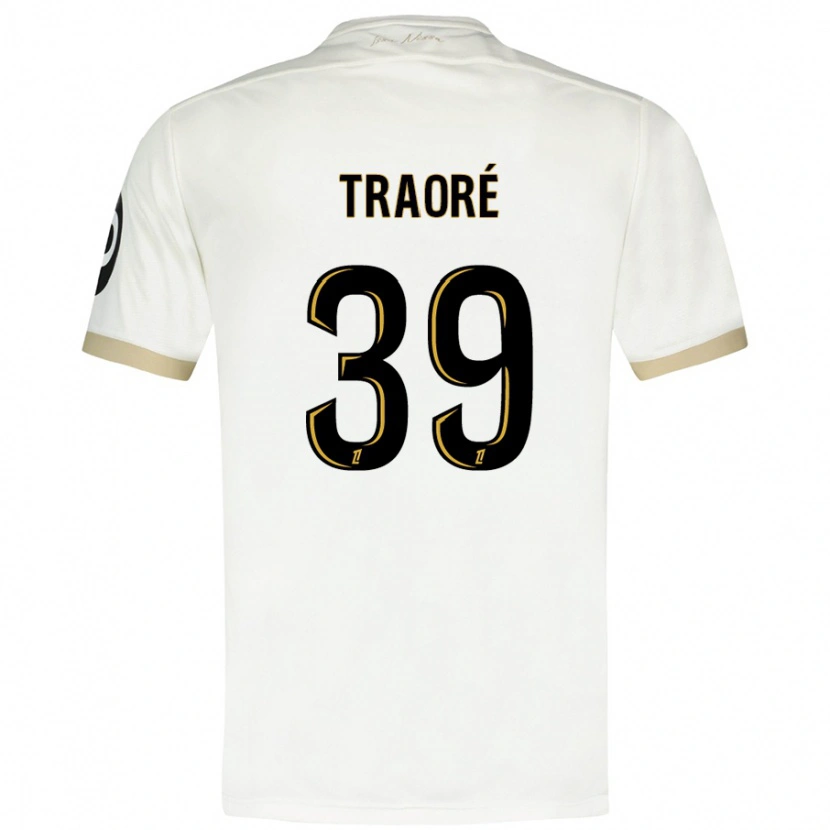 Danxen Kvinder Daouda Traoré #39 Hvidguld Udebane Spillertrøjer 2024/25 Trøje T-Shirt