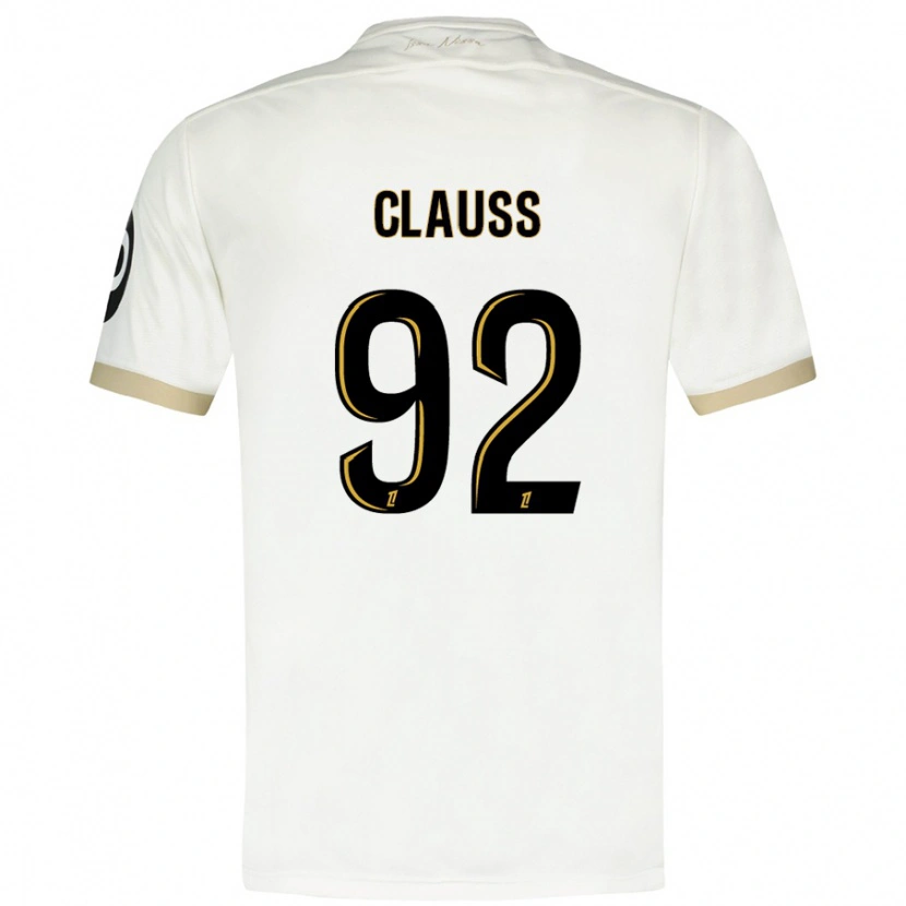 Danxen Kvinder Jonathan Clauss #92 Hvidguld Udebane Spillertrøjer 2024/25 Trøje T-Shirt