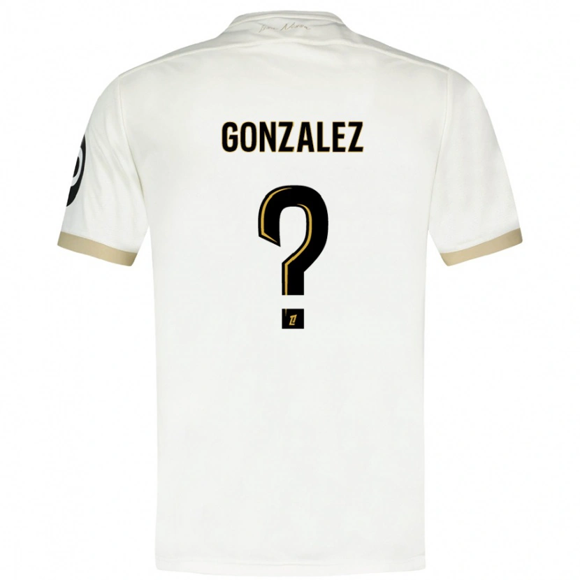 Danxen Kvinder Anthony Gonzalez #0 Hvidguld Udebane Spillertrøjer 2024/25 Trøje T-Shirt