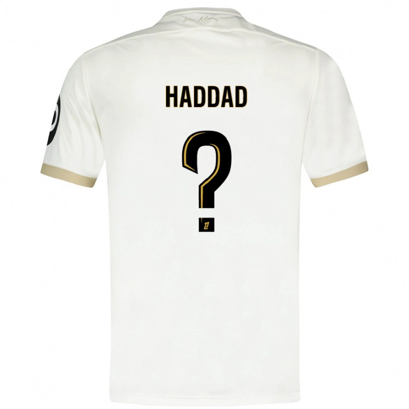 Danxen Kvinder Yacine Haddad #0 Hvidguld Udebane Spillertrøjer 2024/25 Trøje T-Shirt