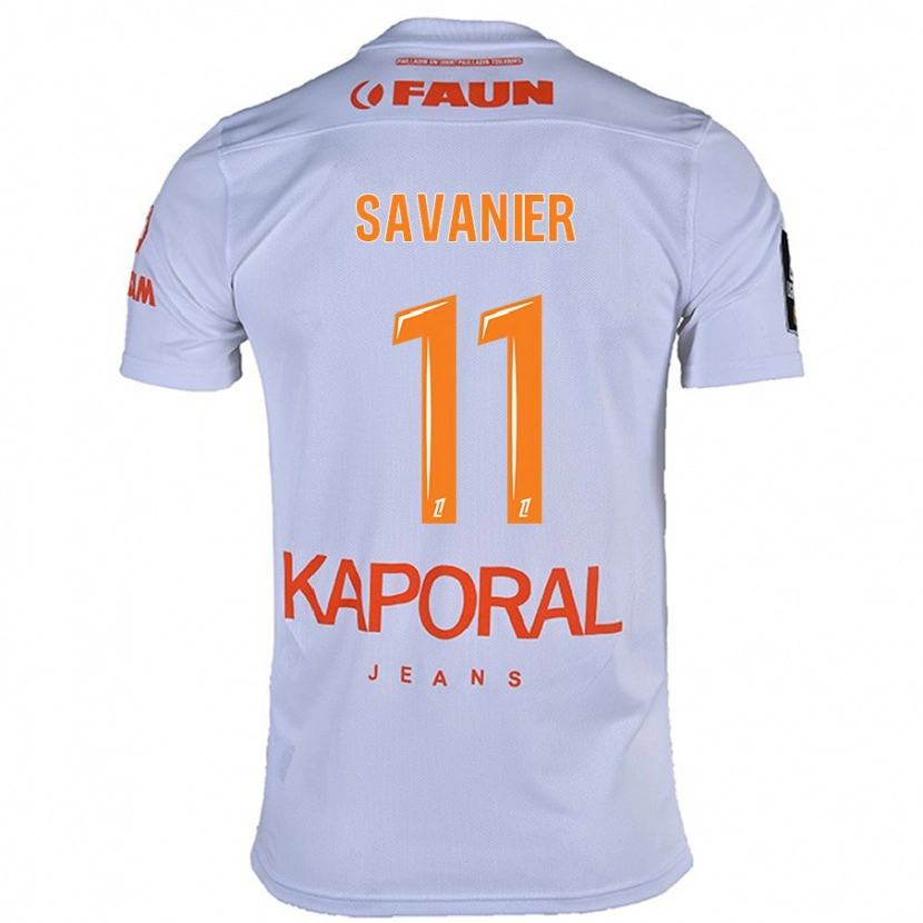 Danxen Kvinder Téji Savanier #11 Hvid Udebane Spillertrøjer 2024/25 Trøje T-Shirt