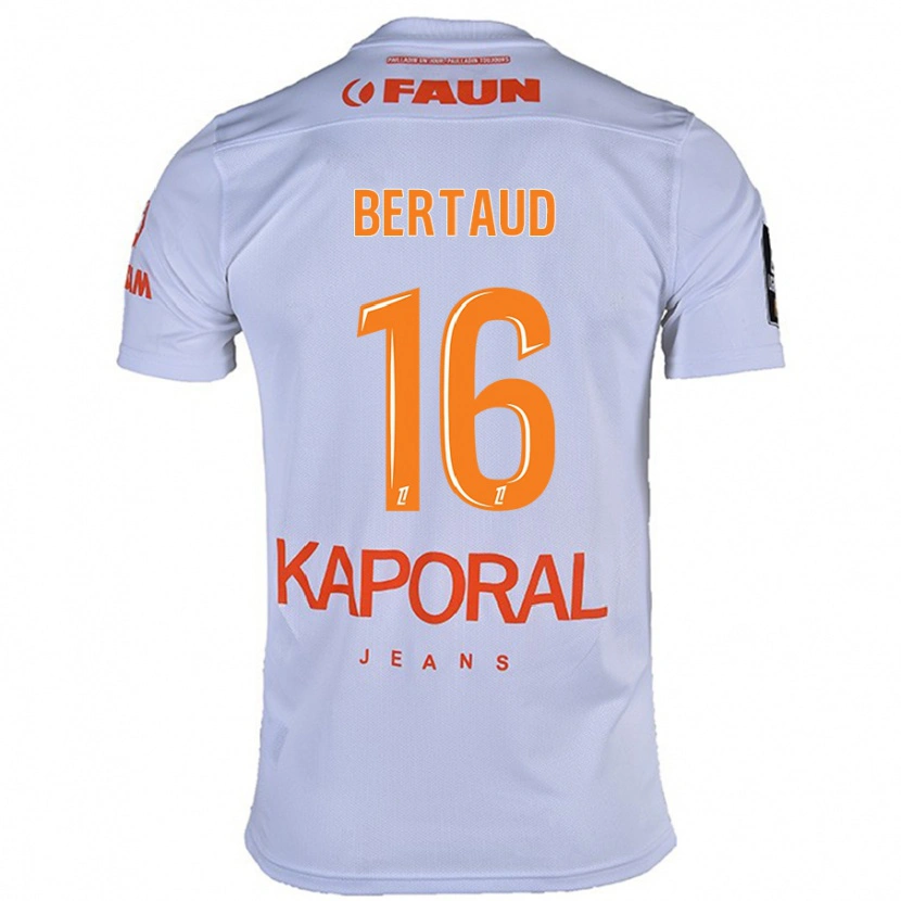 Danxen Kvinder Dimitry Bertaud #16 Hvid Udebane Spillertrøjer 2024/25 Trøje T-Shirt