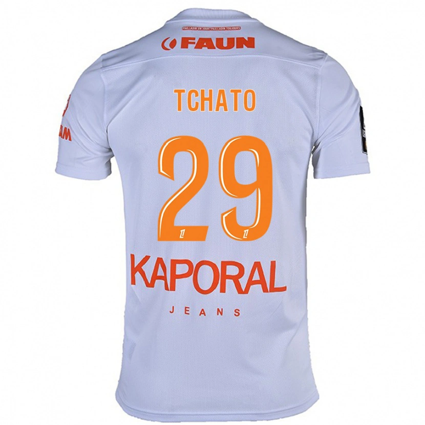 Danxen Kvinder Enzo Tchato #29 Hvid Udebane Spillertrøjer 2024/25 Trøje T-Shirt