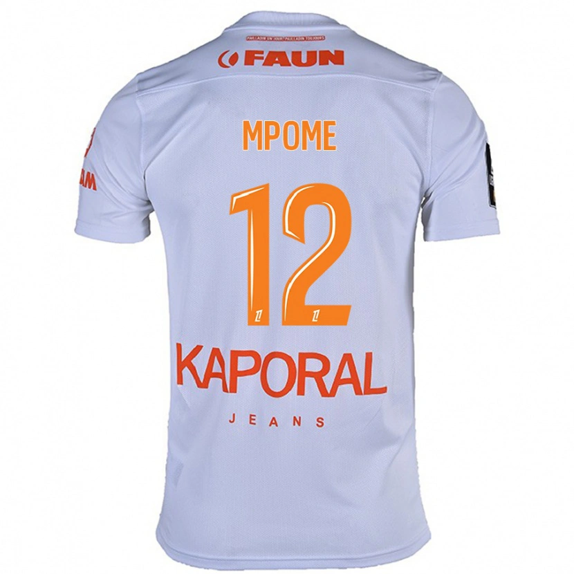 Danxen Kvinder Maelys Mpomé #12 Hvid Udebane Spillertrøjer 2024/25 Trøje T-Shirt