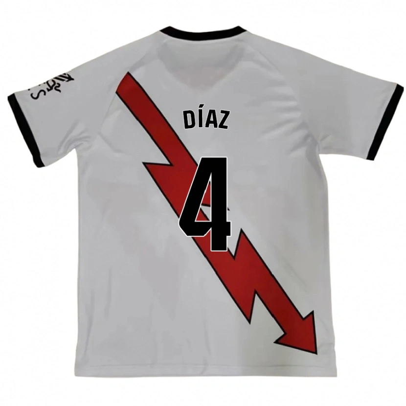 Danxen Kvinder Pedro Díaz #4 Rød Udebane Spillertrøjer 2024/25 Trøje T-Shirt