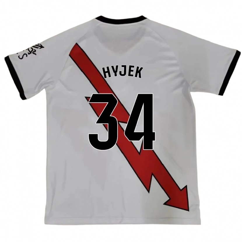 Danxen Kvinder David Hyjek #34 Rød Udebane Spillertrøjer 2024/25 Trøje T-Shirt