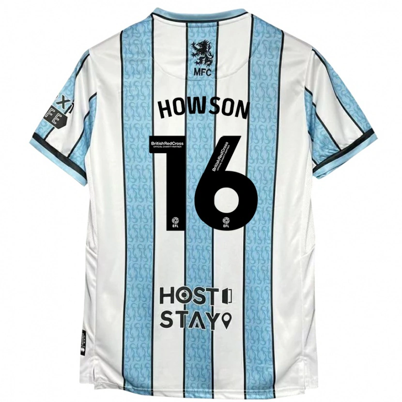 Danxen Kvinder Jonathan Howson #16 Hvid Blå Udebane Spillertrøjer 2024/25 Trøje T-Shirt