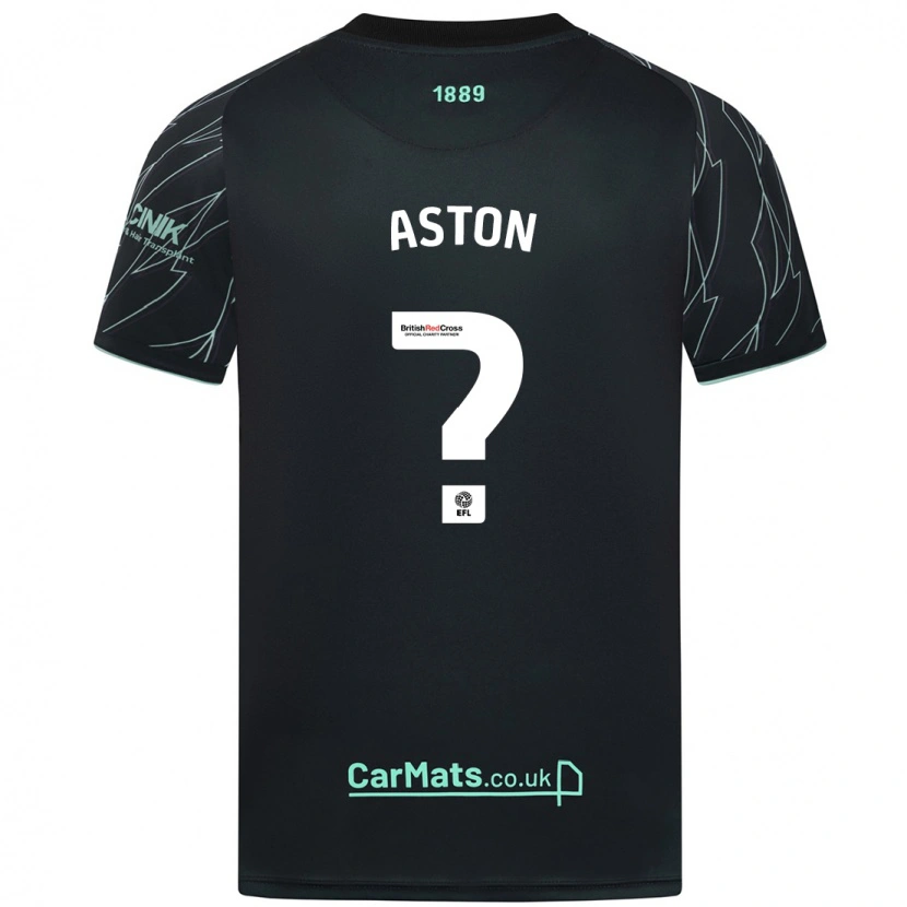 Danxen Kvinder Sam Aston #0 Sort Grøn Udebane Spillertrøjer 2024/25 Trøje T-Shirt