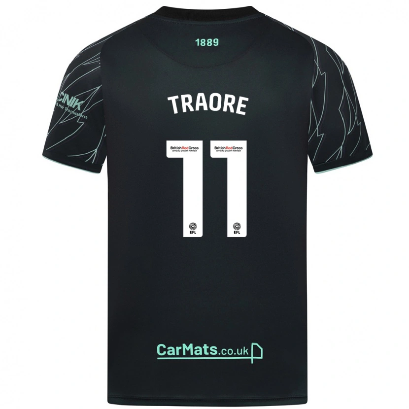 Danxen Kvinder Bénie Traoré #11 Sort Grøn Udebane Spillertrøjer 2024/25 Trøje T-Shirt