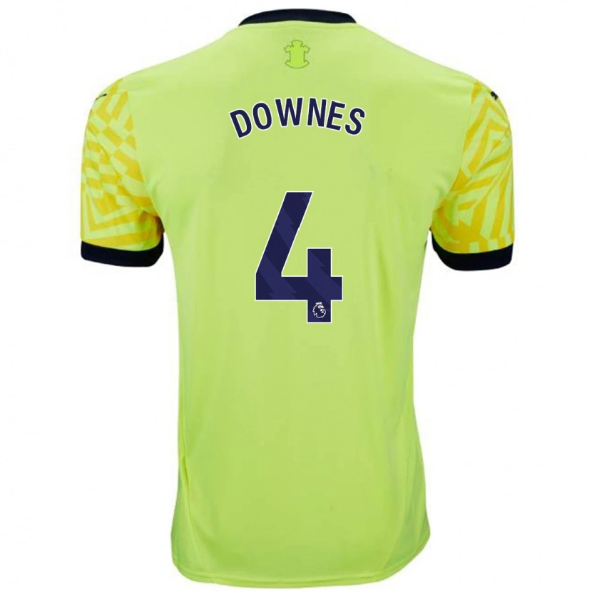 Danxen Kvinder Flynn Downes #4 Gul Udebane Spillertrøjer 2024/25 Trøje T-Shirt