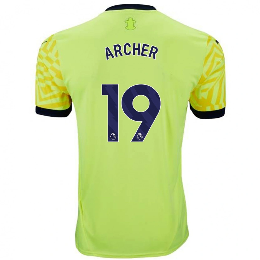 Danxen Kvinder Cameron Archer #19 Gul Udebane Spillertrøjer 2024/25 Trøje T-Shirt