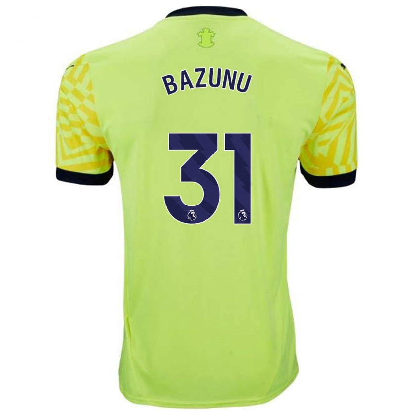 Danxen Kvinder Gavin Bazunu #31 Gul Udebane Spillertrøjer 2024/25 Trøje T-Shirt