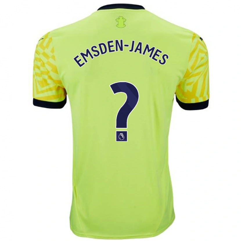 Danxen Kvinder Harley Emsden-James #0 Gul Udebane Spillertrøjer 2024/25 Trøje T-Shirt