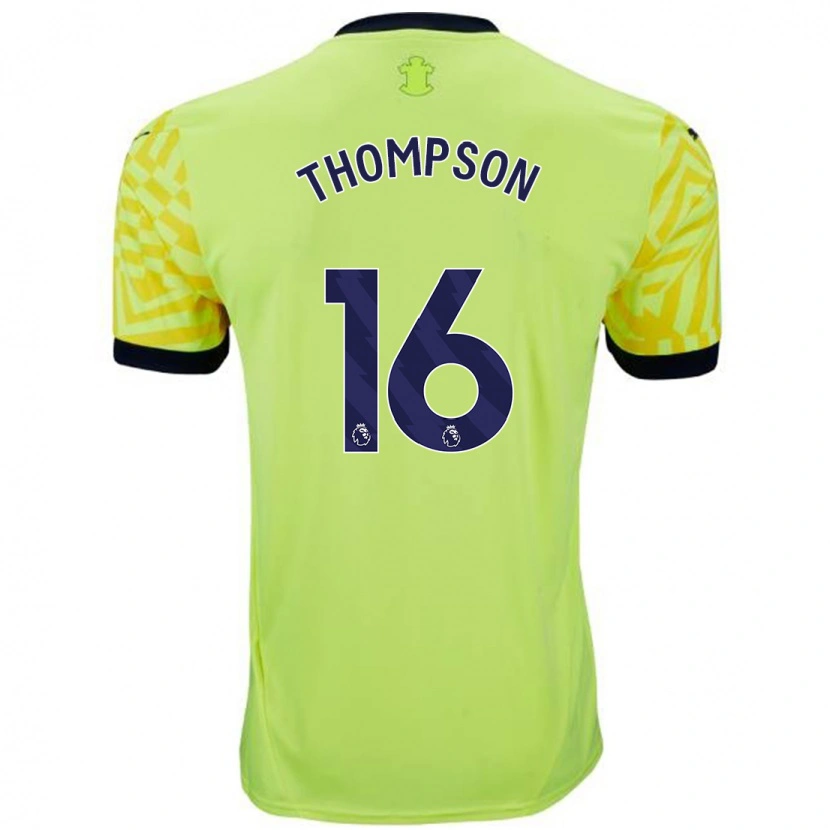 Danxen Kvinder Emma Thompson #16 Gul Udebane Spillertrøjer 2024/25 Trøje T-Shirt
