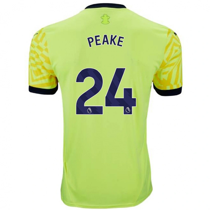 Danxen Kvinder Paige Peake #24 Gul Udebane Spillertrøjer 2024/25 Trøje T-Shirt