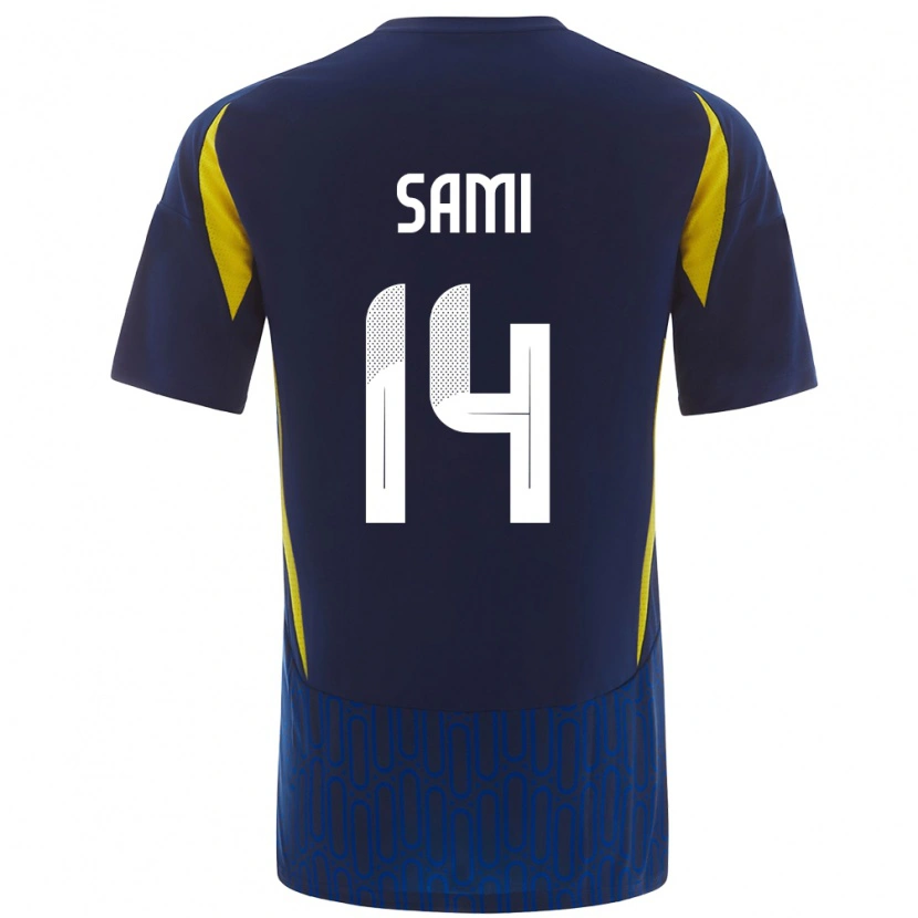 Danxen Kvinder Sami Al-Najei #14 Blå Gul Udebane Spillertrøjer 2024/25 Trøje T-Shirt