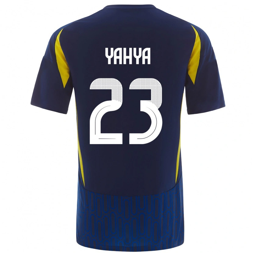 Danxen Kvinder Ayman Yahya #23 Blå Gul Udebane Spillertrøjer 2024/25 Trøje T-Shirt