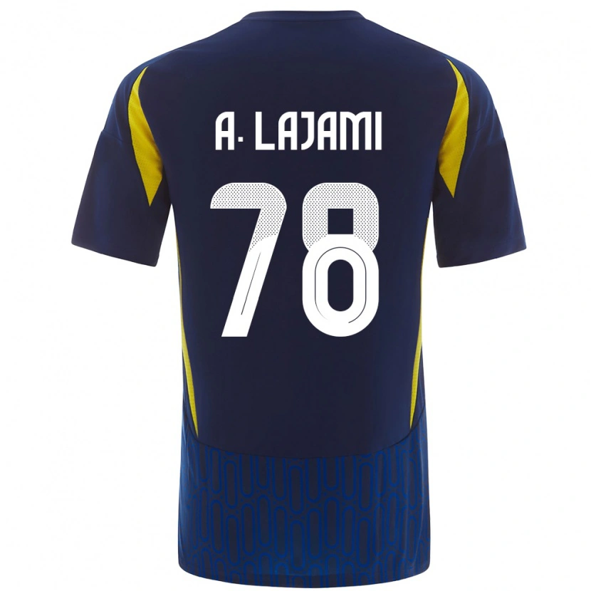 Danxen Kvinder Ali Lajami #78 Blå Gul Udebane Spillertrøjer 2024/25 Trøje T-Shirt
