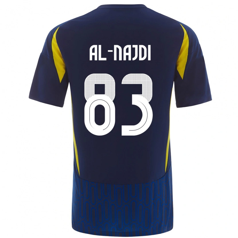 Danxen Kvinder Salem Al-Najdi #83 Blå Gul Udebane Spillertrøjer 2024/25 Trøje T-Shirt