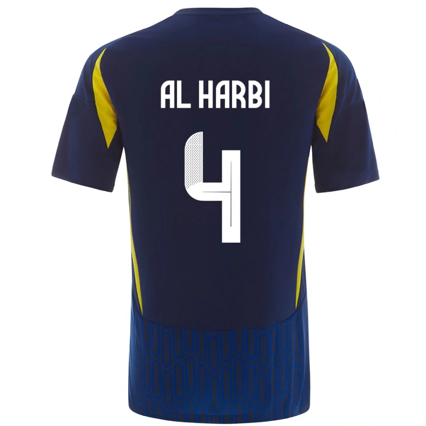 Danxen Kvinder Fay Al-Harbi #4 Blå Gul Udebane Spillertrøjer 2024/25 Trøje T-Shirt