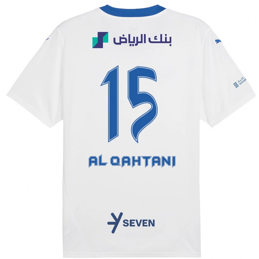 Danxen Kvinder Mohammed Al-Qahtani #15 Hvid Blå Udebane Spillertrøjer 2024/25 Trøje T-Shirt