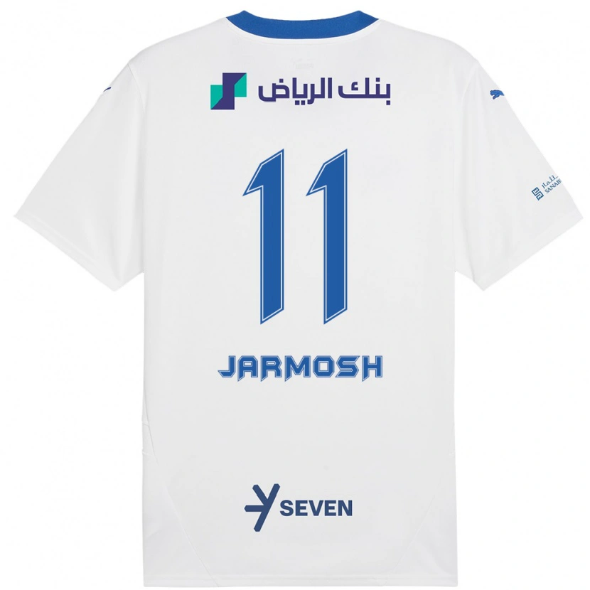 Danxen Kvinder Abdulaziz Jarmosh #11 Hvid Blå Udebane Spillertrøjer 2024/25 Trøje T-Shirt