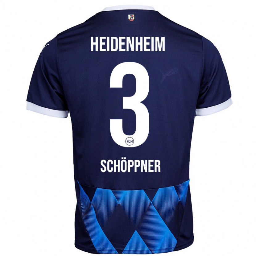 Danxen Kvinder Jan Schöppner #3 Mørk Marineblå Udebane Spillertrøjer 2024/25 Trøje T-Shirt