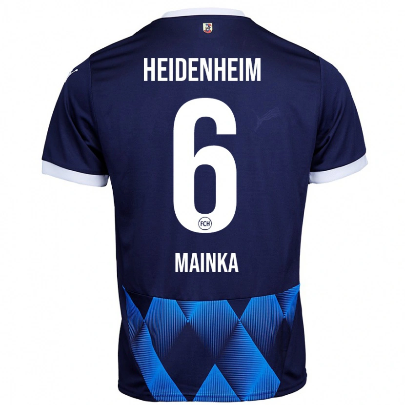 Danxen Kvinder Patrick Mainka #6 Mørk Marineblå Udebane Spillertrøjer 2024/25 Trøje T-Shirt