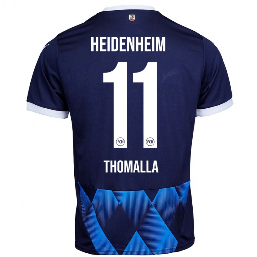 Danxen Kvinder Denis Thomalla #11 Mørk Marineblå Udebane Spillertrøjer 2024/25 Trøje T-Shirt