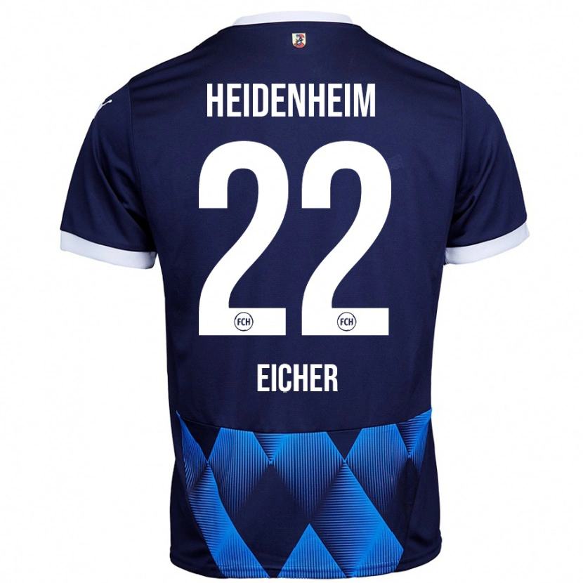 Danxen Kvinder Vitus Eicher #22 Mørk Marineblå Udebane Spillertrøjer 2024/25 Trøje T-Shirt