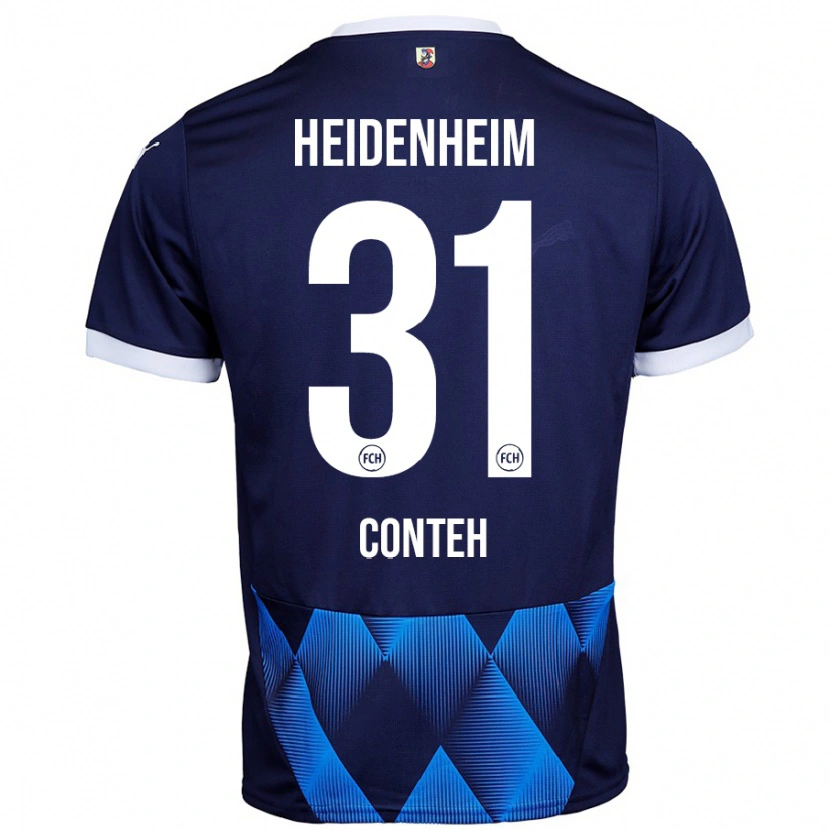 Danxen Kvinder Sirlord Conteh #31 Mørk Marineblå Udebane Spillertrøjer 2024/25 Trøje T-Shirt