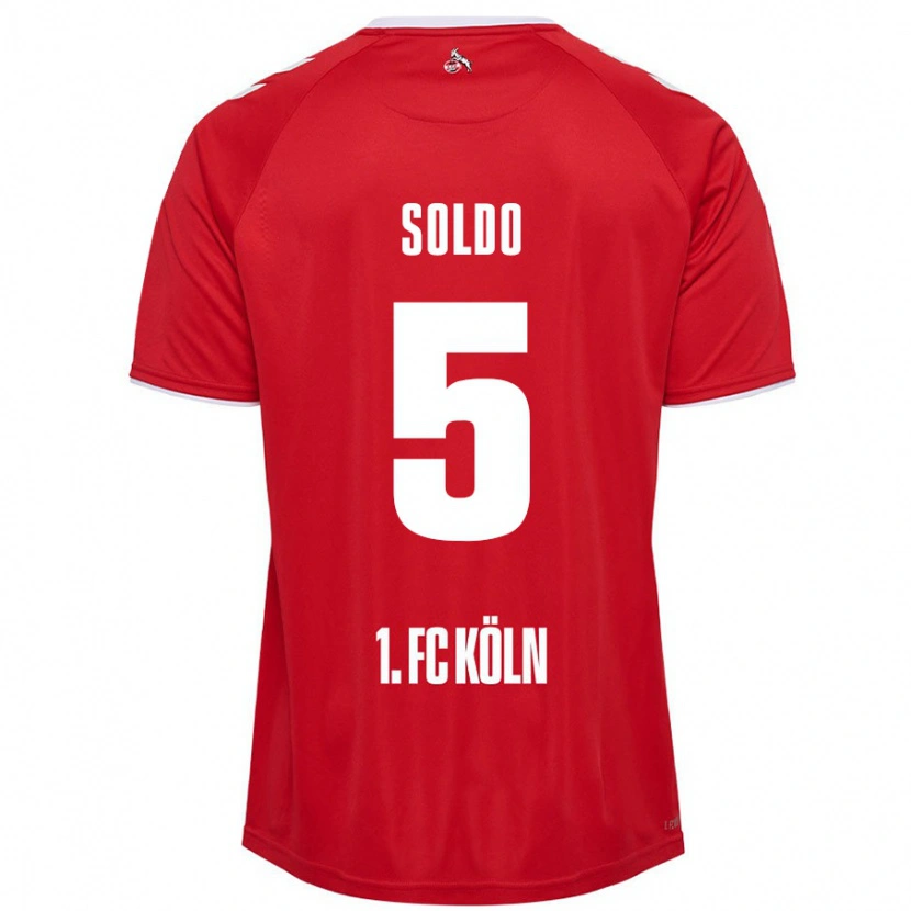 Danxen Kvinder Nikola Soldo #5 Rød Hvid Udebane Spillertrøjer 2024/25 Trøje T-Shirt