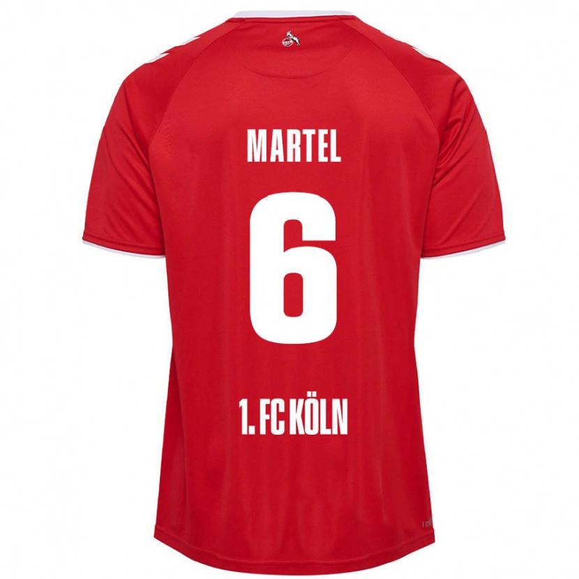 Danxen Kvinder Eric Martel #6 Rød Hvid Udebane Spillertrøjer 2024/25 Trøje T-Shirt