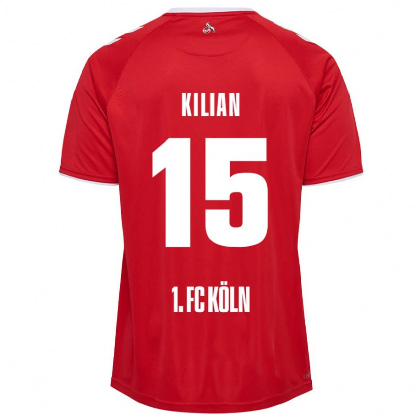 Danxen Kvinder Luca Kilian #15 Rød Hvid Udebane Spillertrøjer 2024/25 Trøje T-Shirt