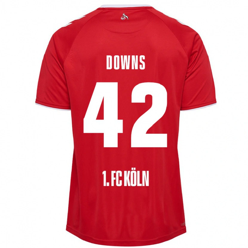 Danxen Kvinder Damion Downs #42 Rød Hvid Udebane Spillertrøjer 2024/25 Trøje T-Shirt