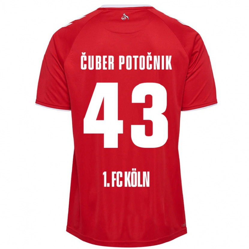 Danxen Kvinder Jaka Cuber Potocnik #43 Rød Hvid Udebane Spillertrøjer 2024/25 Trøje T-Shirt