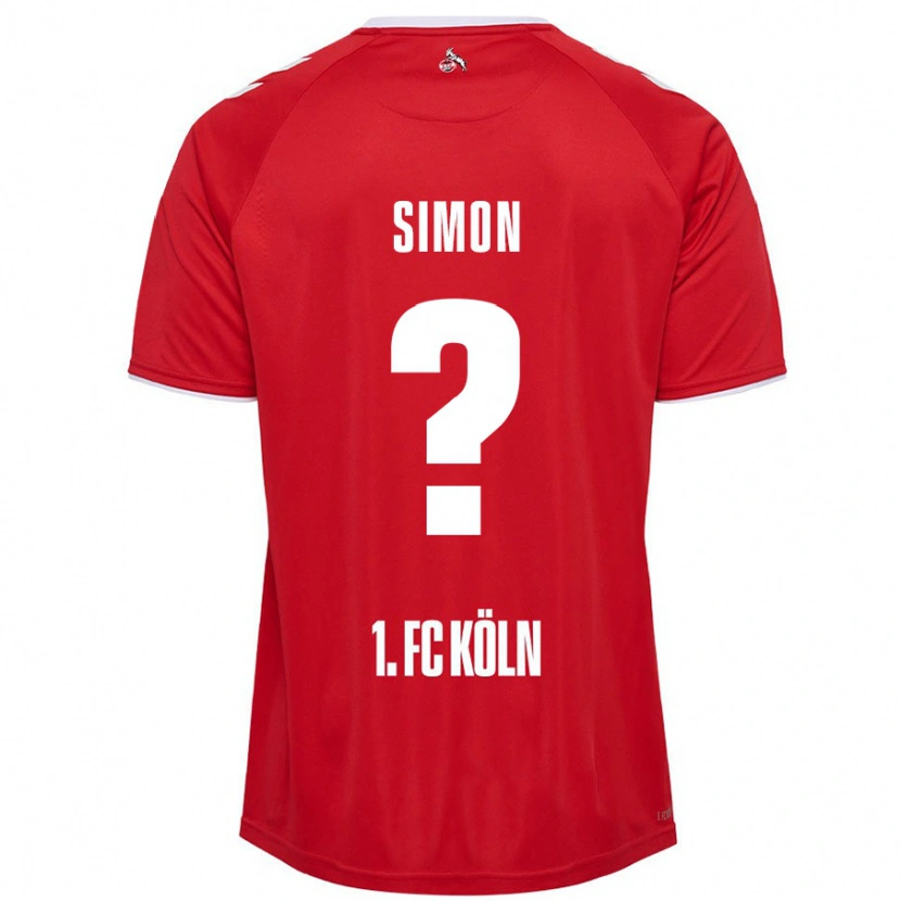 Danxen Kvinder Josias Simon #0 Rød Hvid Udebane Spillertrøjer 2024/25 Trøje T-Shirt