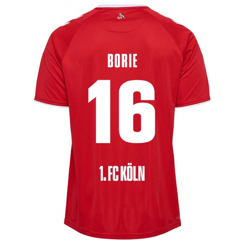 Danxen Kvinder Etienne Borie #16 Rød Hvid Udebane Spillertrøjer 2024/25 Trøje T-Shirt